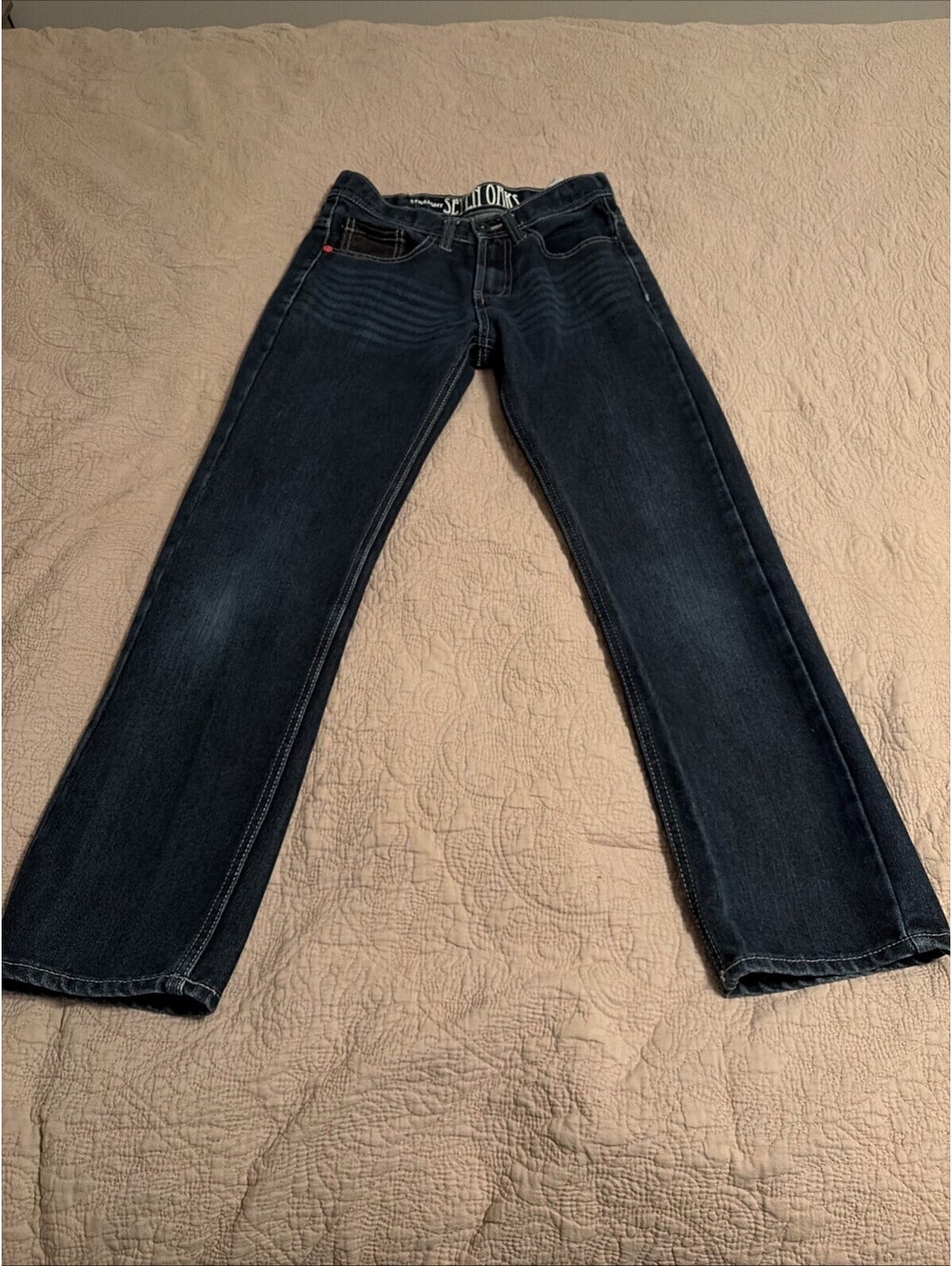Seven Oaks Straight Leg Blue Jeans Boys Size 14